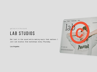 Web UI / Lab Studios branding design typography ui vector web