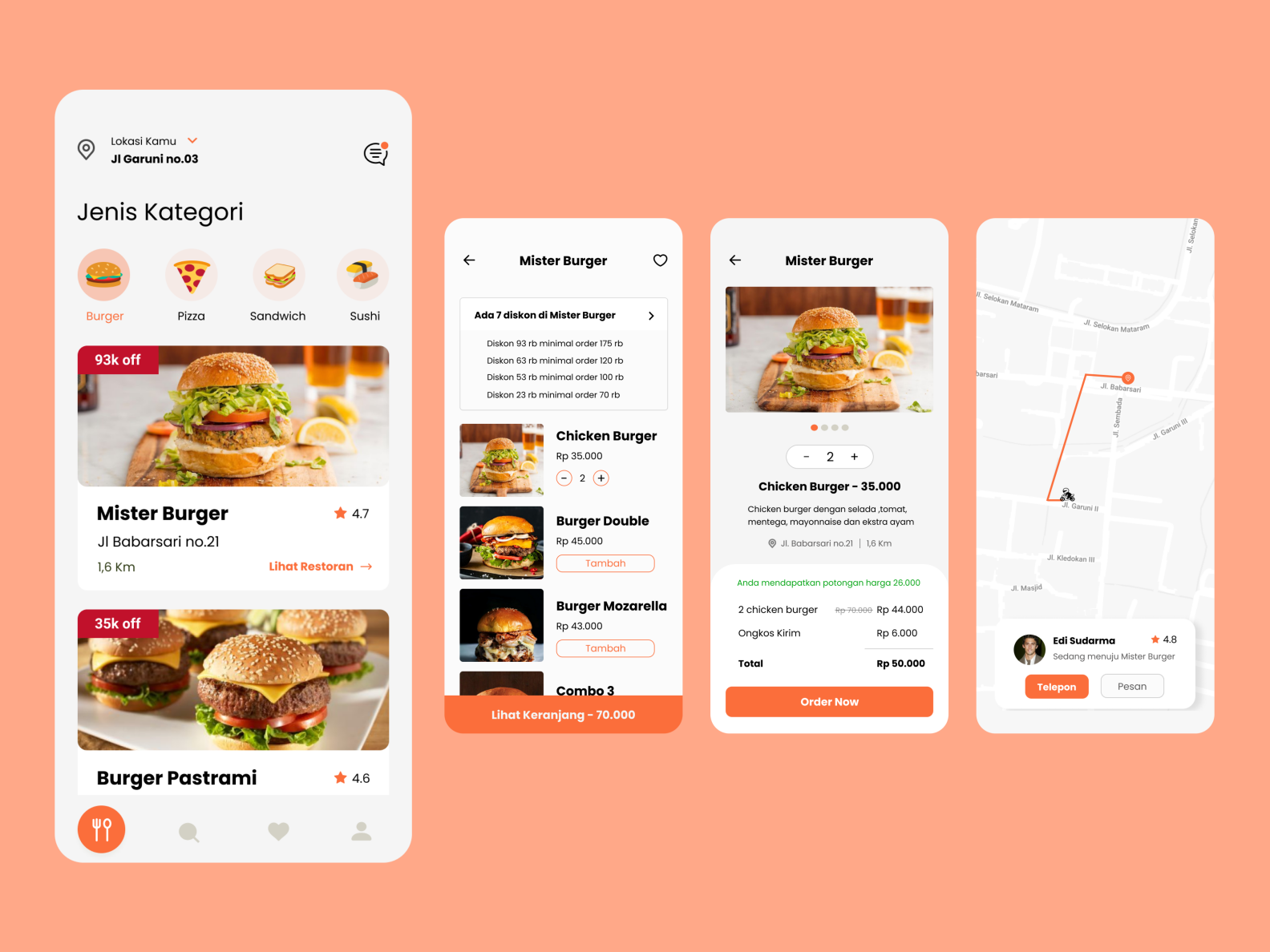 Food Delivery Apps by eka putri on Dribbble