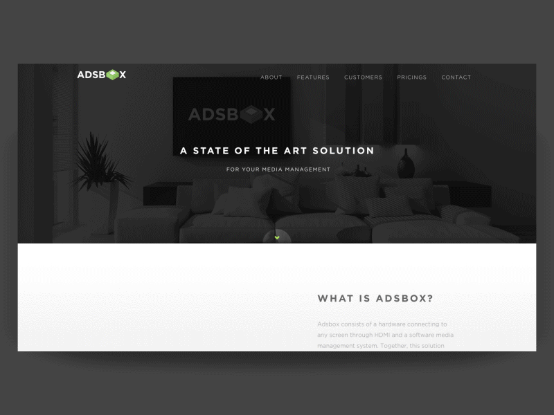 Product Website Animation adsbox animation concept design gif ui ux web