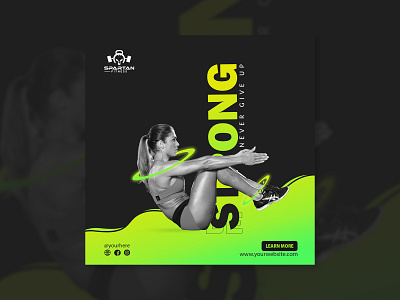 Fitness banner banner design banner designer branding fitness banner fitness banner design graphic design gym banner gym flyer photoshop