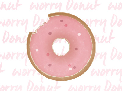 Donut worry donut gradient illustration