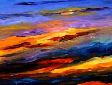 MORNING SKY — PALETTE KNIFE Oil Painting On Canvas By Leonid Afr leonidafremov
