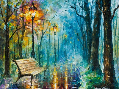 NIGHT OF INSPIRATION — oil painting on canvas leonidafremov