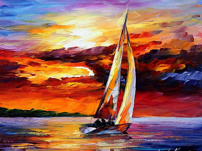 LONG SAIL — oil painting on canvas