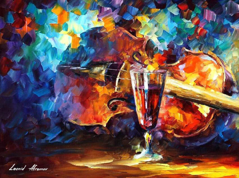 MUSIC — PALETTE KNIFE Oil Painting On Canvas By Leonid Afremov by ...