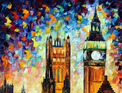 BIG BEN — oil painting on canvas by Leonid on Dribbble