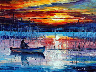 FLORIDA EVERGLADES — oil painting on canvas leonidafremov