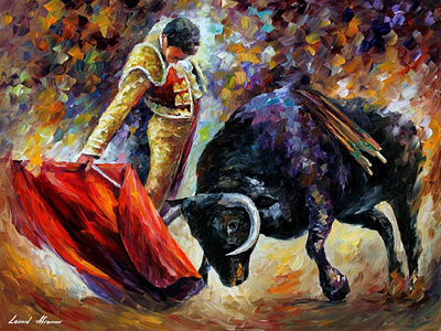 CORRIDA — DANGEROUS OPPONENT 72"X48" (180cm x 120cm)