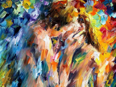 LAST PASSIONATE KISS — oil painting on canvas leonidafremov