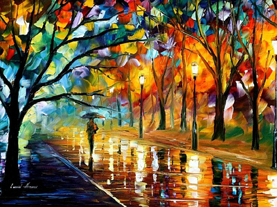 RECOLLECTION OF THE PAST — oil painting on canvas leonidafremov