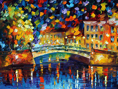 MAGICAL BRIDGE — oil painting on canvas