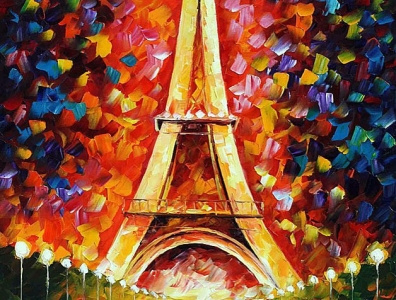 PARIS EIFFEL TOWER LIGHTED leonidafremov