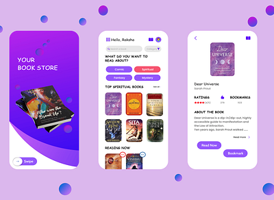 BOOK APP CONCEPT - Your Book Store bookapp ui uidesign uiux userinterfacedesign