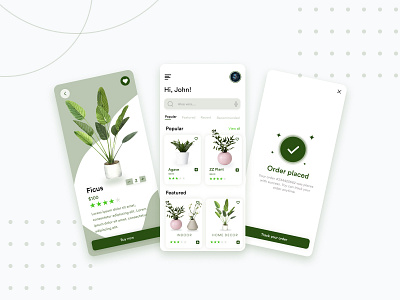 Plant shop app concept