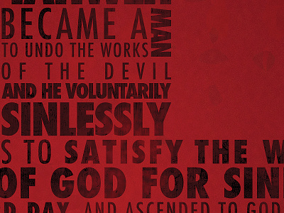 Typography cross futura gospel poster red typography
