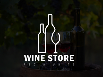 Wine shop logo design