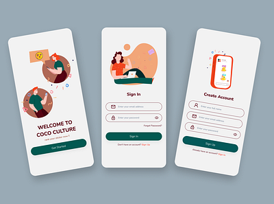 Coco Culture - Landing Page app design mobileapps ui ux