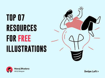 Top 07 Resources For Free Illustrations branding clean design freebies illustration illustrator interaction johnyvino library manoj bhadana ui ux vector