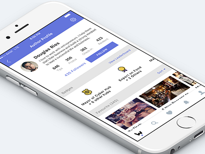 Author Profile Screen author clean design ios profile