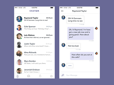 Social Messaging App UI