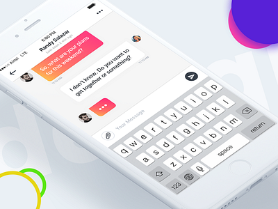 Chat Screen chat chatting clean design design ios message ui ux