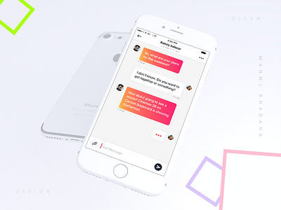 Chat Screen chat chatting clean design design ios message ui ux