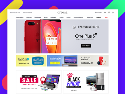 Tata Croma - Redesign Concept clean concept croma digital e commerce redesign shopping store ui ux web website