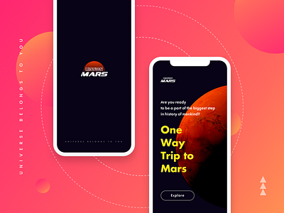 Mission Mars - One Way Trip To Mars app clean dark design ios manoj mars space travel travel ui ux