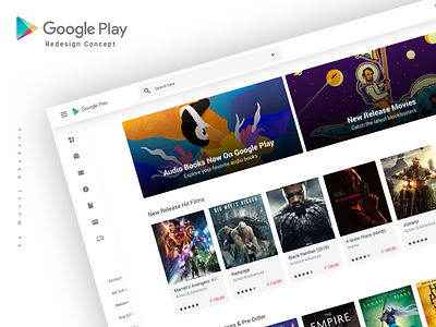 Google Play Store Concept appstore clean concept design google interface manoj bhadana playstore redesign ui ux website