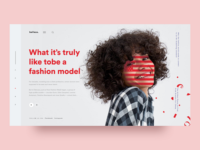 Lifestyle / Fashion Website abstract animation clean design design fashion homepage illustration modeling typography ui ux web website