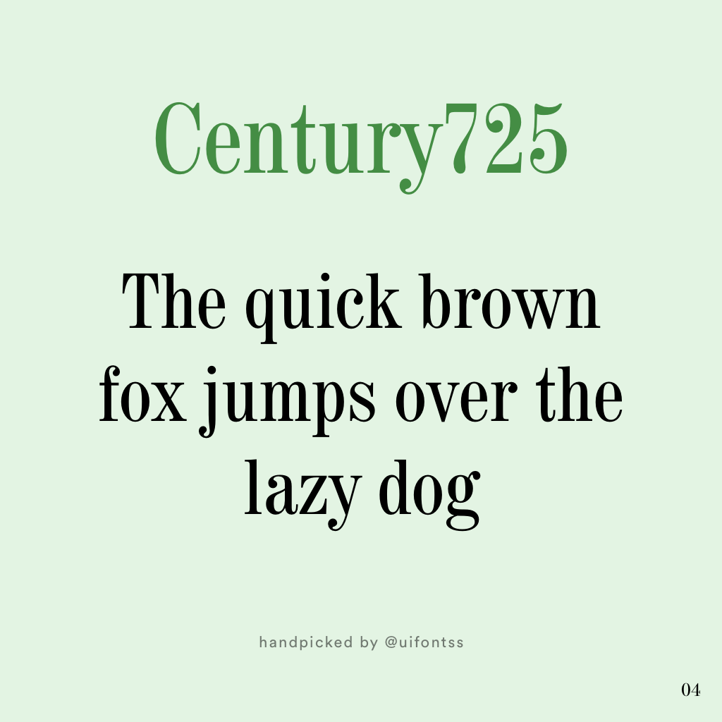 Dribbble Top 5 serif fonts century725 uifontss png By Manoj 