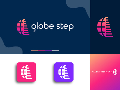 Modern Logo Design || Globe Logo Design || Step Logo