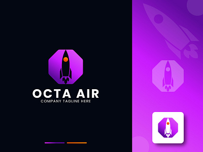 Air Company Modern Logo Design || Rocket Logo Design