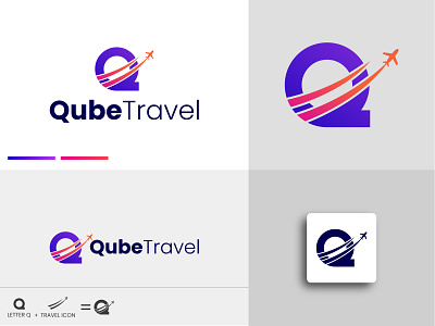 modern logo design || travel logo || letter q logo || minimal