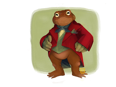 Mr. Toad 2d frog illustration photoshop raster sketch