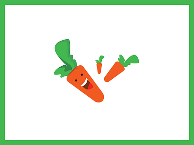 Eat branding carrot logo mascot vegetable