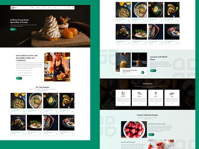 Restaurant- Landing Page design fast food food graphic design hotel landing page luxury luxury hotel restaurant ui ux