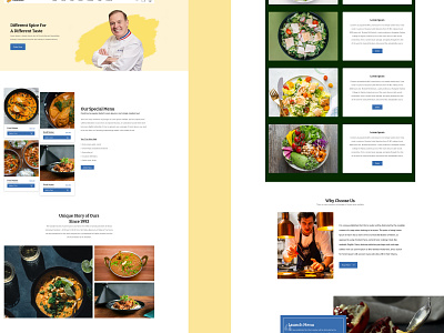 Food Service - Landing Page design food fotel graphic design hotel landing page restaurant ui ux