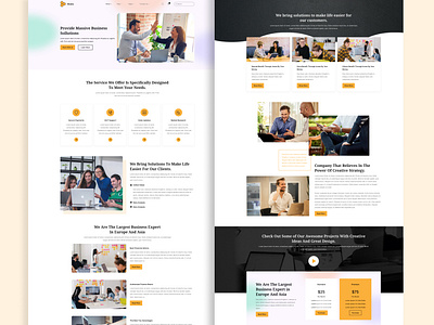 Business Solution - Landing Page business design graphic design landing page solution template ui ux