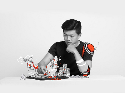 Pokemon chess fighter - Photoillustration design graphics illustration photo vector