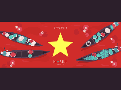 Cover facebook for Vietnam National Day 2018 art banner graphic national day red vector vietnam