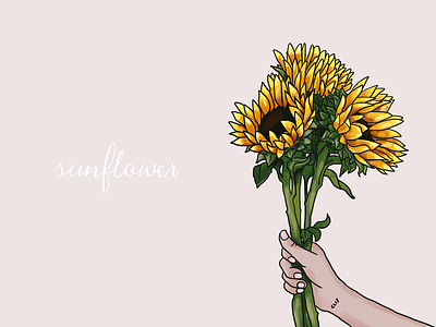 Sunflowers draw flower simple sunflowers