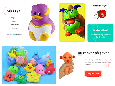 Antistress toys design ecommerce responsive site store ui ux white