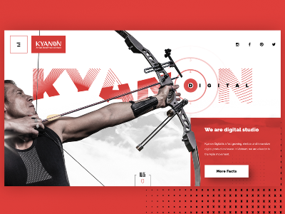 Kyanon Digital agency branding design duotone interaction minimalist red studio ui ux web