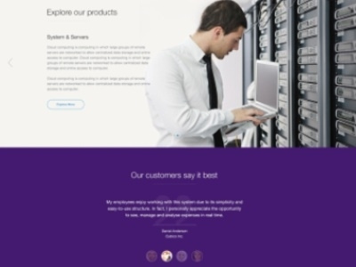 SBM corporate WEB site blue computer corporate design ibm purple responsive ui ux webdesign