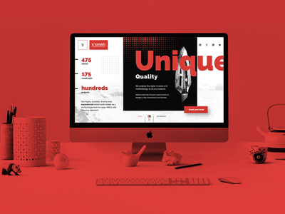 Kyanon Digital branding design duotone interaction minimalist red studio ui ux webagency webdesign