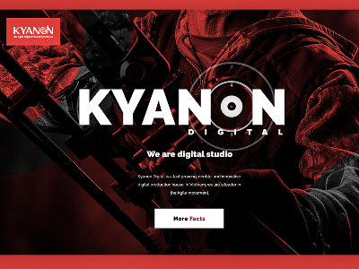 Kyanon Digital branding design duotone interaction minimalist red studio ui ux webagency webdesign