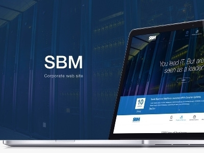 SBM corporate WEB site blue computer corporate design ibm loonars purple responsive ui ux webdesign