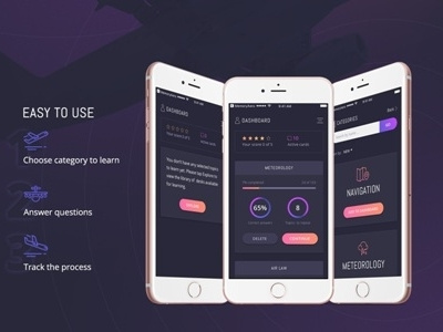 Memory Aero. iOS app + free UI kit app application design flight ios iphone loonars mobile design purple ui ux webdesign