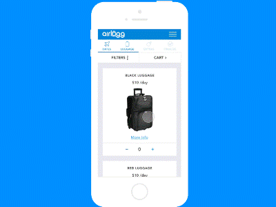 Airlugg Service airlugg animation blue design ecommerce flate loonars minimalist responsive ui ux webdesign